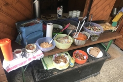 Unser buntes, üppiges Buffet war dieses Mal themengerecht angereichert ...