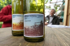 Höchst inoffiziell und rein privat: Wein vom Ettlinger Robberg.Foto: Werner Bentz